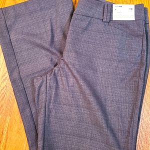 Gray Plaid Bootcut Trousers 10P